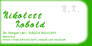 nikolett kobold business card